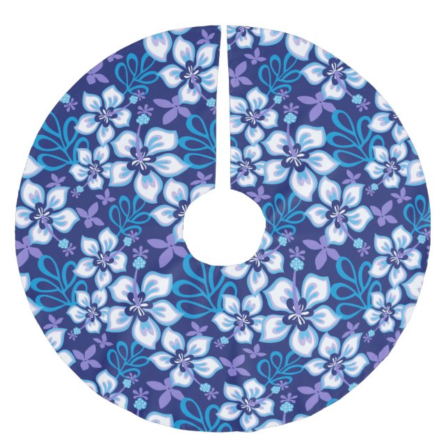 FALDA PARA EL ÁRBOL DE NAVIDAD DE POLIÉSTER JUNGLE SURF (COMBO AZUL) (Anverso)