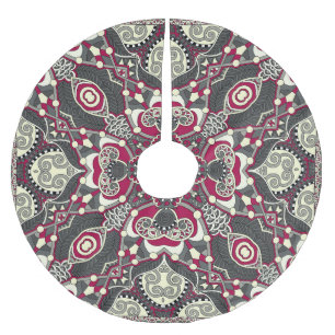 Falda Para El Árbol De Navidad De Poliéster Karakoko ucraniano: Diseño de bufanda en el cuello