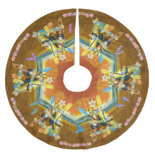 Falda Para El Árbol De Navidad De Poliéster Kayak Christmas Tree tropical beach kayaks