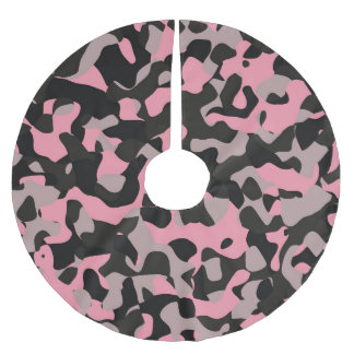 Falda Para El Árbol De Navidad De Poliéster Kitty Camo