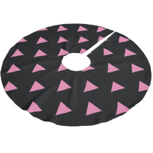 Falda Para El Árbol De Navidad De Poliéster La bandera del triángulo rosa de SlipperyJoe's sím