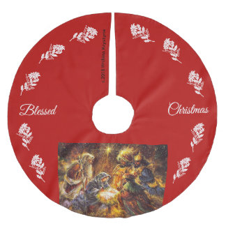 FALDA PARA EL ÁRBOL DE NAVIDAD DE POLIÉSTER LA NATIVIDAD #10