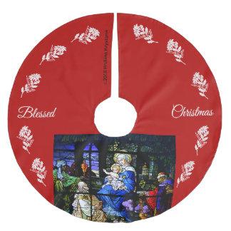 FALDA PARA EL ÁRBOL DE NAVIDAD DE POLIÉSTER LA NATIVIDAD #8