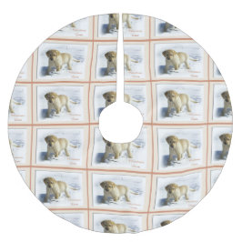 Falda Para El Árbol De Navidad De Poliéster Labrador Recuperador Navidades