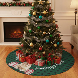 Falda Para El Árbol De Navidad De Poliéster Labrador Reindeer