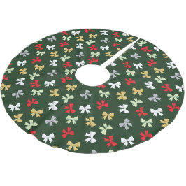 Falda Para El Árbol De Navidad De Poliéster Lazos Navideños