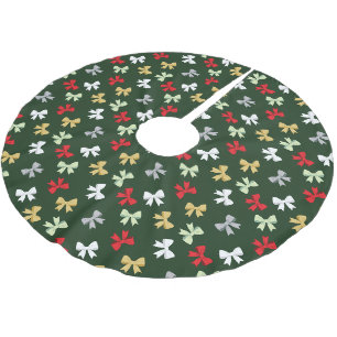 Falda Para El Árbol De Navidad De Poliéster Lazos Navideños
