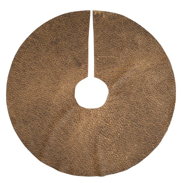 Falda Para El Árbol De Navidad De Poliéster Leather marrón antigua: fondo texturado (Anverso)
