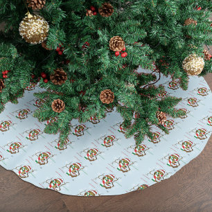 Falda Para El Árbol De Navidad De Poliéster Lechuza Snowflake navidades