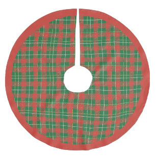 Falda Para El Árbol De Navidad De Poliéster Los navidades ponen el verde en rojo