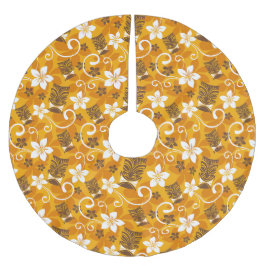 FALDA PARA EL ÁRBOL DE NAVIDAD DE POLIÉSTER LUAU TIKI PATTERN (NARANJA)