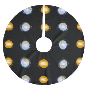 Falda Para El Árbol De Navidad De Poliéster Luces LED, cerrar fondo abstracto.