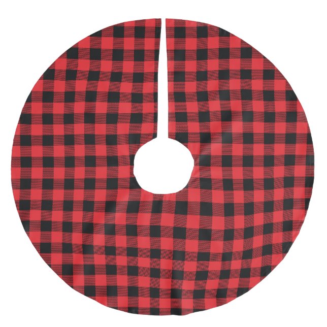 Falda Para El Árbol De Navidad De Poliéster Lumberjack Plaid Seamless Pattern  (Anverso)