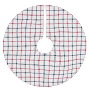 Falda Para El Árbol De Navidad De Poliéster Mano roja de araña azul blanca dibujada linda
