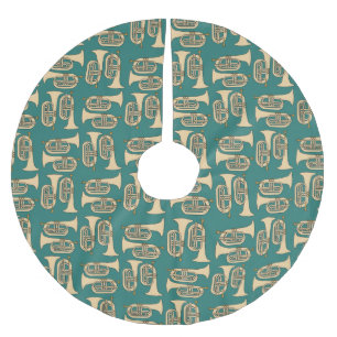 Falda Para El Árbol De Navidad De Poliéster Marchando Baritone Crosshatch