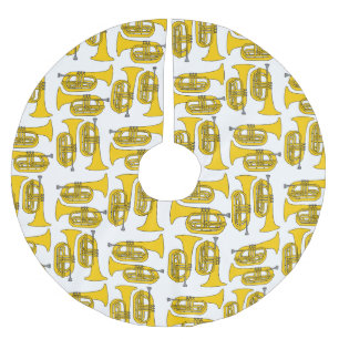 Falda Para El Árbol De Navidad De Poliéster Marchando Baritone Crosshatch