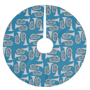 Falda Para El Árbol De Navidad De Poliéster Marchando Baritone Crosshatch