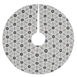 Falda Para El Árbol De Navidad De Poliéster Marfil y oro elegantes renacimiento