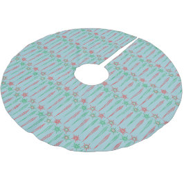 Falda Para El Árbol De Navidad De Poliéster Mid Mod Icicles Tree Skirt