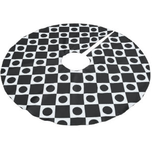 Falda Para El Árbol De Navidad De Poliéster Mod Retro 60's Black