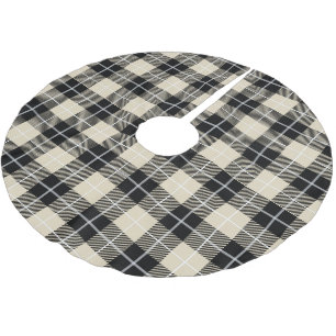 Falda Para El Árbol De Navidad De Poliéster Moda Thompson Camel Tartan Plaid Pattern