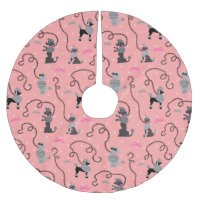 Modelo rosado de la falda del caniche y negro