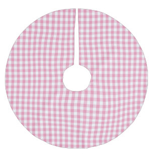 Falda Para El Árbol De Navidad De Poliéster Modelo rosado del control de la guinga