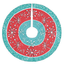 Falda Para El Árbol De Navidad De Poliéster Moderno siglo del Sputnik Atómico a Mediados de Si