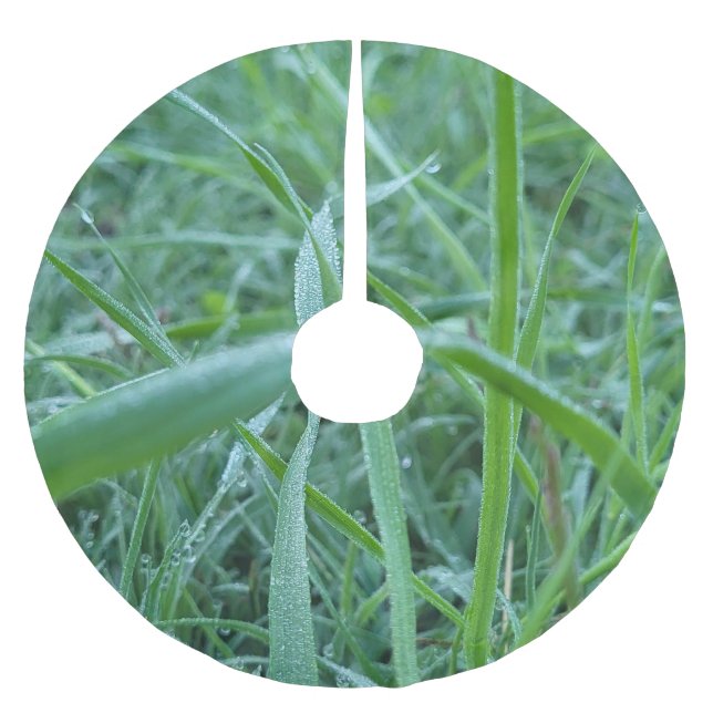 Falda Para El Árbol De Navidad De Poliéster morning dew (Anverso)