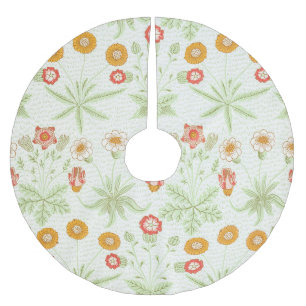 Falda Para El Árbol De Navidad De Poliéster Morris Daisy, Patrón Floral Victoriano Clásico