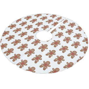 Falda Para El Árbol De Navidad De Poliéster Mujeres de pan de jengibre de Navidad