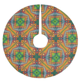 Falda Para El Árbol De Navidad De Poliéster multi pattern