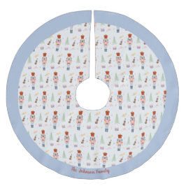 Falda Para El Árbol De Navidad De Poliéster Música personalizada de Ballet Blue Nutcracker de