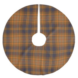Falda Para El Árbol De Navidad De Poliéster Naranja marrón oscuro Violet Tartan Plaid Navidade