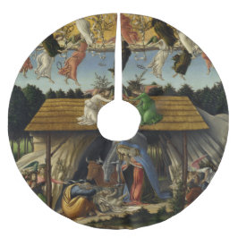 Falda Para El Árbol De Navidad De Poliéster Natividad mística de Sandro Botticelli