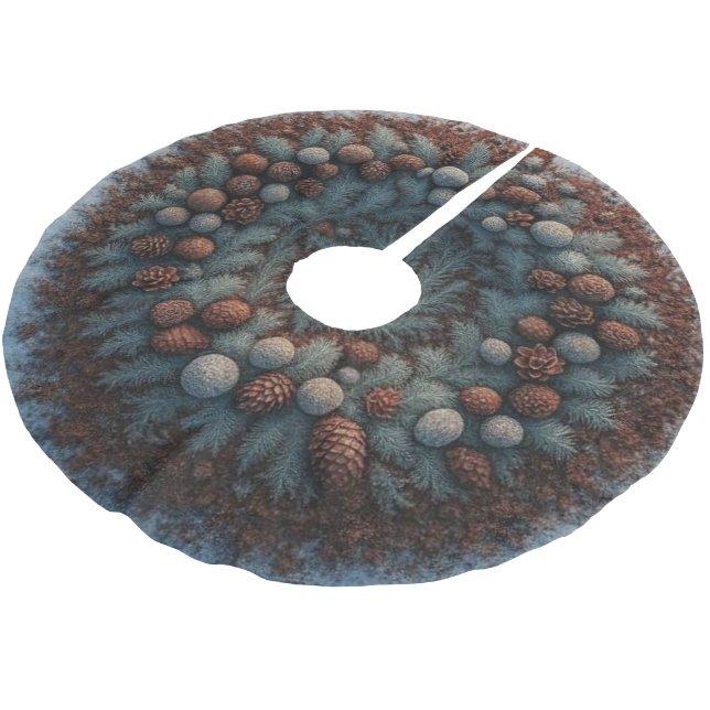 Falda Para El Árbol De Navidad De Poliéster Natural Bedding (Angular)