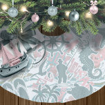 Falda Para El Árbol De Navidad De Poliéster Nautical Beach Collage Sage ID840<br><div class="desc">Esta falda arbórea presenta un divertido patrón de verano de elementos náuticos incluyendo ancla, gaviota, pez estrella y muchos más, todo en verde salvia suave con remolinos y acentos ondulados en color azul polvo y rosa melocotón. Busque ID839 e ID840 para ver otros productos con este diseño y opciones de...</div>
