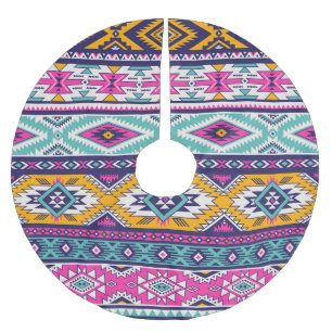 Falda Para El Árbol De Navidad De Poliéster Navajo tribal vintage: patrón retro