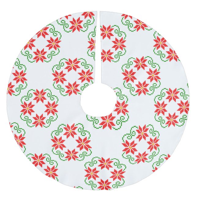 Falda Para El Árbol De Navidad De Poliéster Navidad  (Anverso)