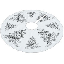 Navidad Árbol negro y blanco