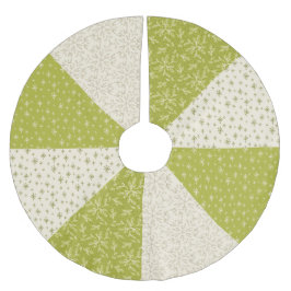 Falda Para El Árbol De Navidad De Poliéster Navidad blanco acolchado del verde de los modelos