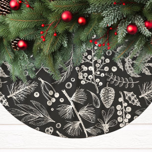 Falda Para El Árbol De Navidad De Poliéster Navidad Botánica Elegante