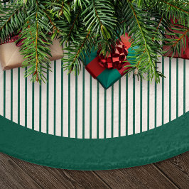 Falda Para El Árbol De Navidad De Poliéster Navidad con Rayas Verdes Modernas