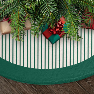 Falda Para El Árbol De Navidad De Poliéster Navidad con Rayas Verdes Modernas