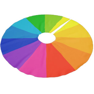 Falda Para El Árbol De Navidad De Poliéster Navidad del arco iris