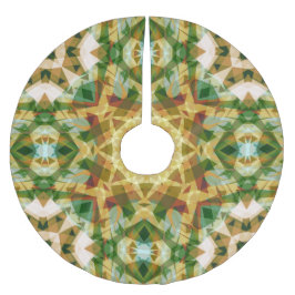 Falda Para El Árbol De Navidad De Poliéster Navidad estrella invierno otoño verde marrón amari