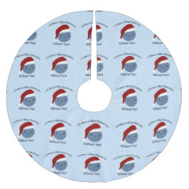 Falda Para El Árbol De Navidad De Poliéster ¡Navidades azules sin ti!