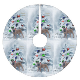Falda Para El Árbol De Navidad De Poliéster Navidades belgas de Malinois