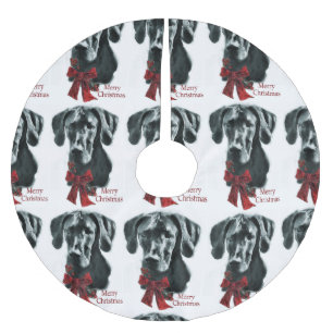 Falda Para El Árbol De Navidad De Poliéster Navidades Black Great Dane