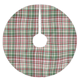 FALDA PARA EL ÁRBOL DE NAVIDAD DE POLIÉSTER NAVIDADES BLANCOS VERDES ROJOS REPRODUCEN PATRÓN